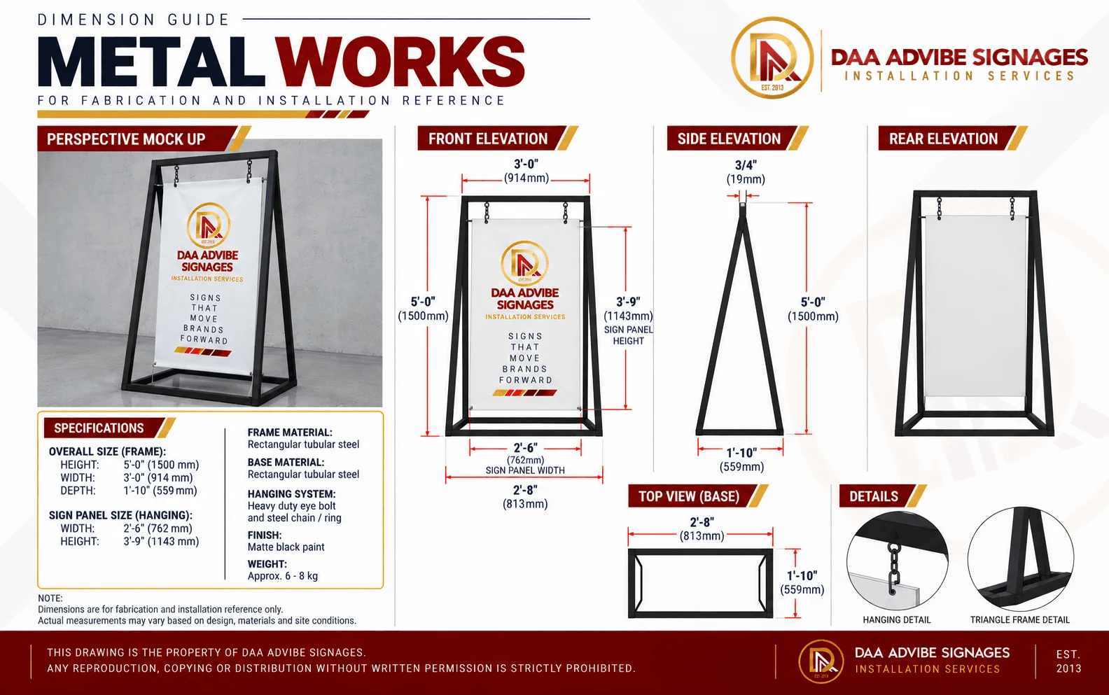 Metal Works Ad Dimensions Guide